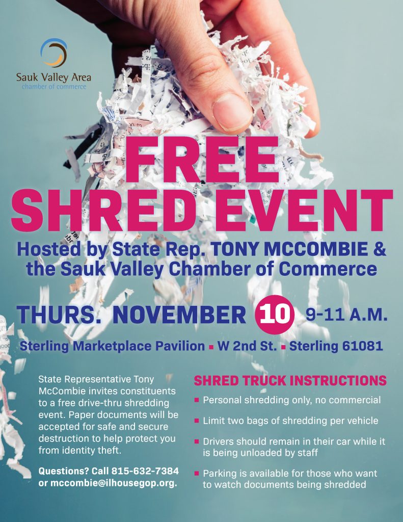 Free Shred Event Nov. 10 - Tony McCombie